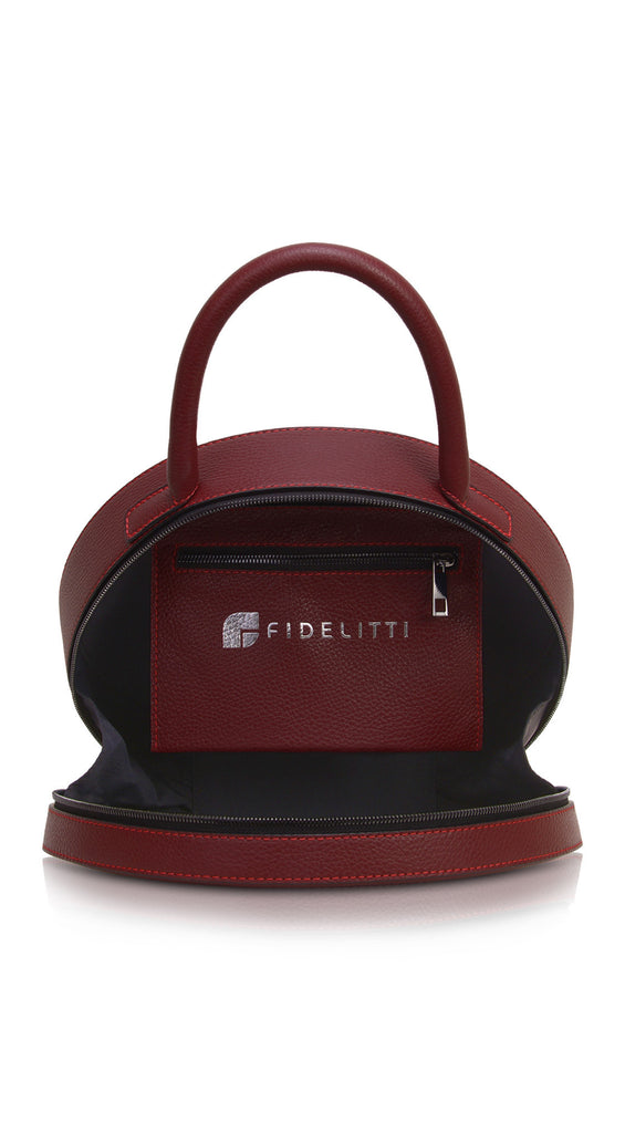 Woman Leather Bag Lady Anne Tesoro Crimson