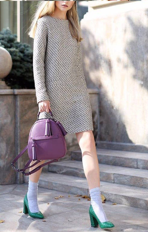 Woman Leather Bag Lady Anne Tesoro Crimson