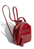 Woman Leather Backpack Lady Anne Vogue Mini Red