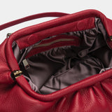 Women Leather Handbag Camellia Red