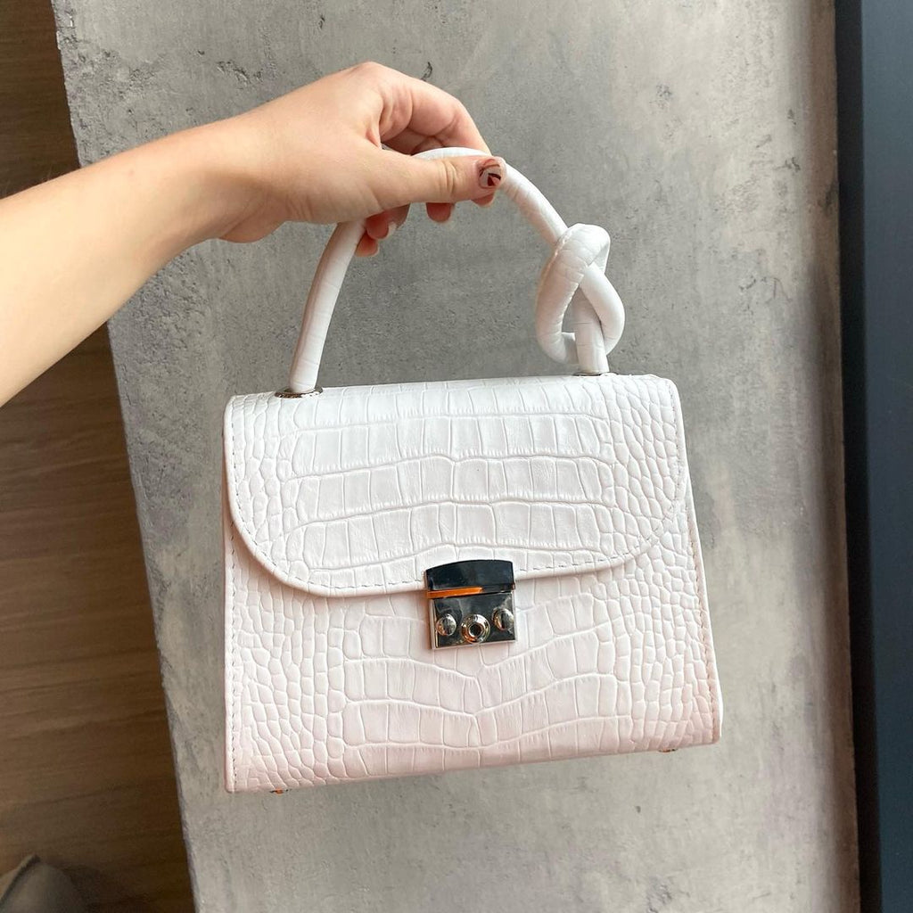 Women Leather Crossbody Bag Cocco Mini Red