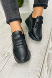 Women Leather Sneakers Black