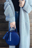 Woman Leather Bag Lady Anne Tesoro Mini Medium Blue