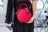 Woman Leather Bag Lady Anne Tesoro Crimson