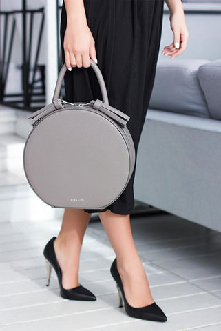 Woman Leather Bag Lady Anne Tesoro Gray