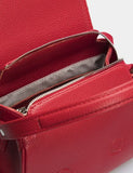 Women Leather Handbag Farfalla Red