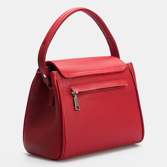 Women Leather Handbag Farfalla Red