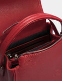 Women Leather Handbag Farfalla Red