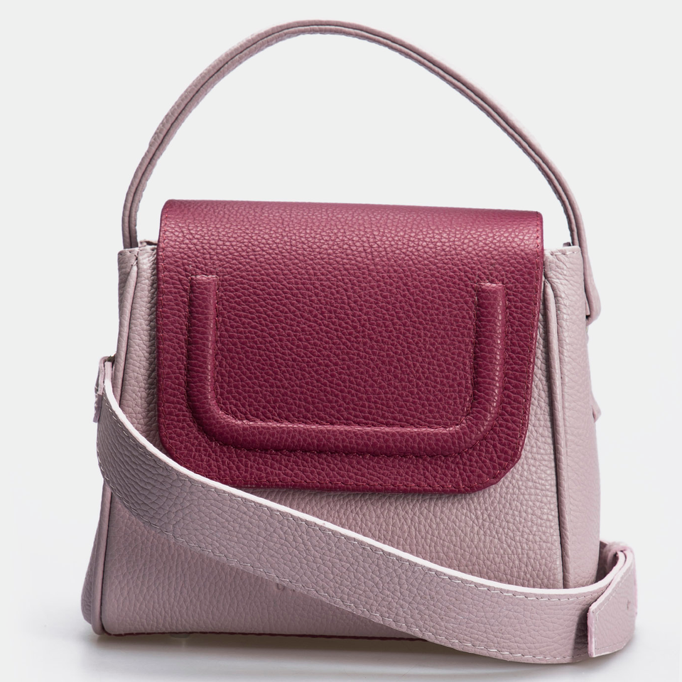 Women Leather Handbag Farfalla Red