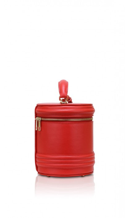 Woman Leather Crossbody Bag Lady Anne Barrel Red
