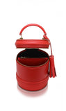 Woman Leather Crossbody Bag Lady Anne Barrel Red