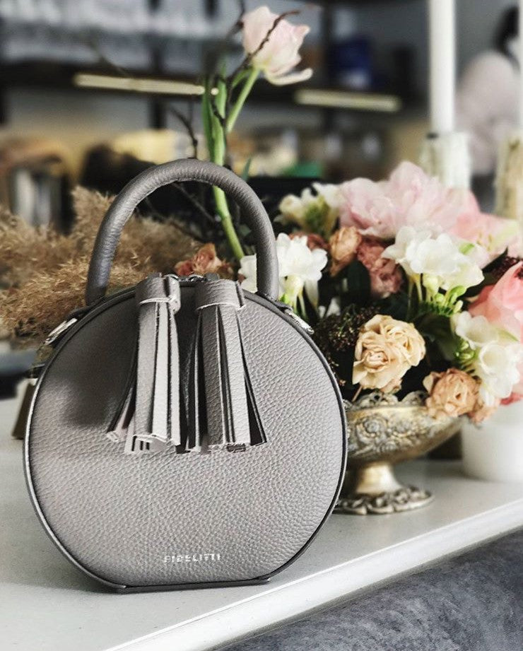 Woman Leather Bag Lady Anne Tesoro Gray