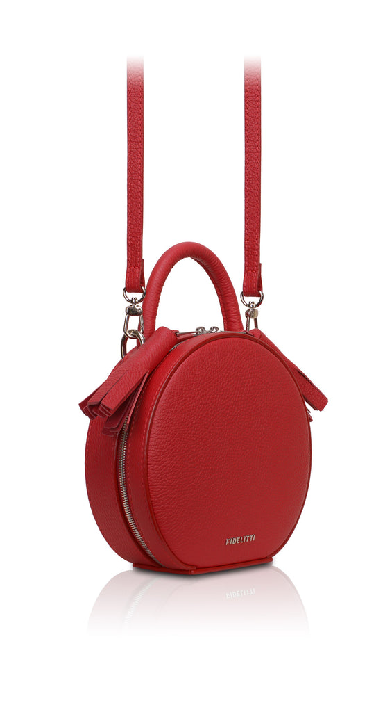 Woman Leather Bag Lady Anne Tesoro Crimson
