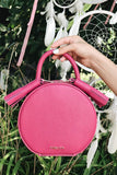 Woman Leather Bag Lady Anne Tesoro Mini Magenta
