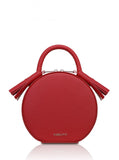 Woman Leather Bag Lady Anne Tesoro Mini Dark Red