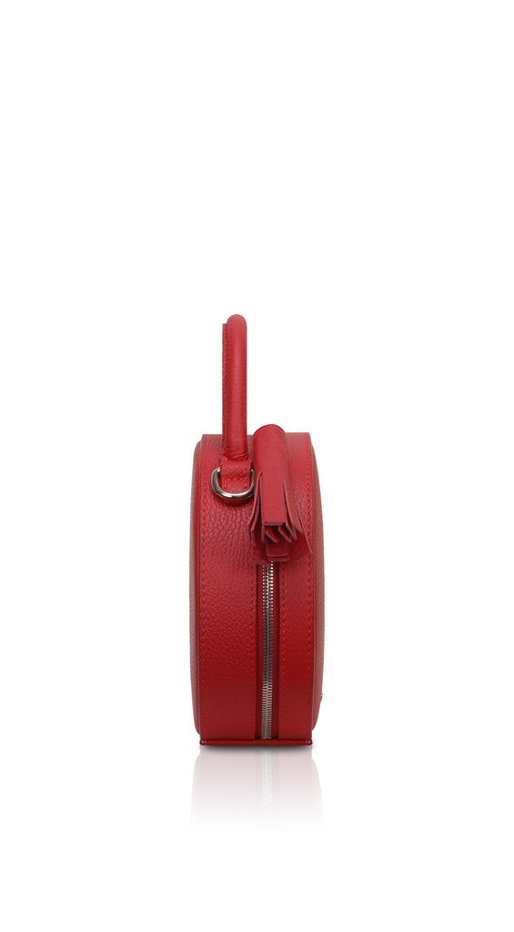 Woman Leather Bag Lady Anne Tesoro Mini Dark Red