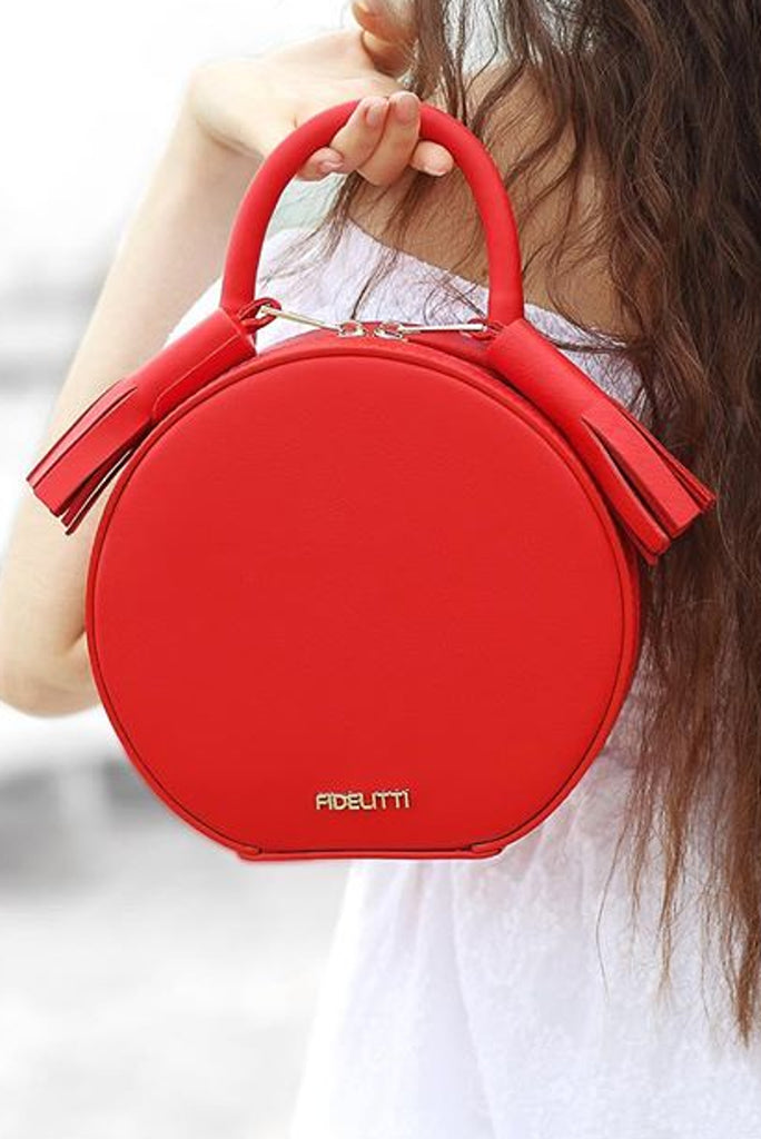 Woman Leather Bag Lady Anne Tesoro Mini Red