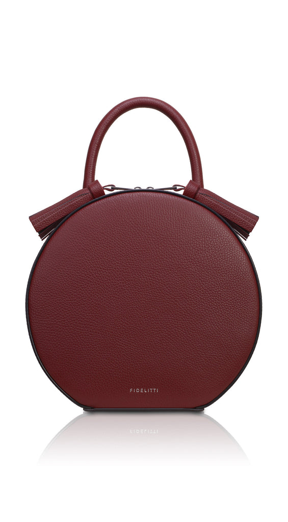 Woman Leather Bag Lady Anne Tesoro Crimson