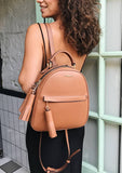 Woman Leather Backpack Lady Anne Vogue Dark Red