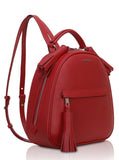 Woman Leather Backpack Lady Anne Vogue Dark Red