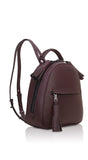 Woman Leather Backpack Lady Anne Vogue Maroon