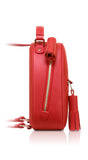 Woman Leather Backpack Lady Anne Vogue Red