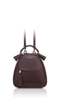 Woman Leather Backpack Lady Anne Vogue Mini Maroon