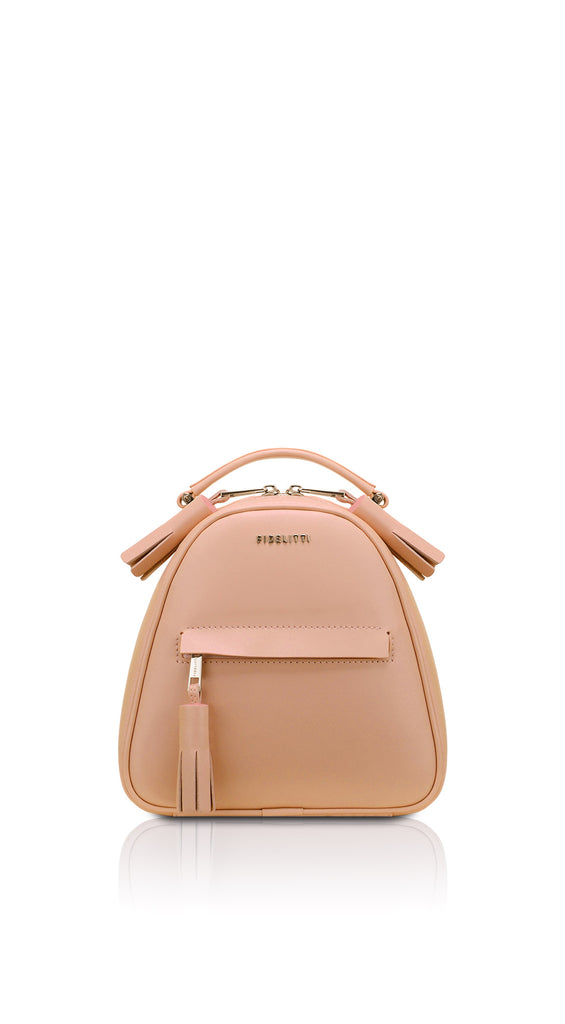 Woman Leather Backpack Lady Anne Vogue Mini Dark Red