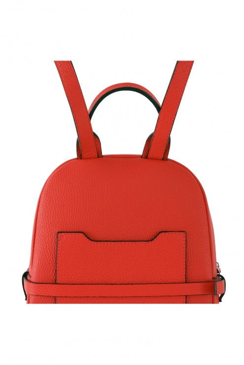 Woman Leather Backpack Lady Anne CUORE Red