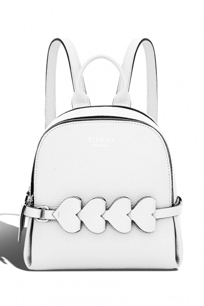 Woman Leather Backpack Lady Anne CUORE Red