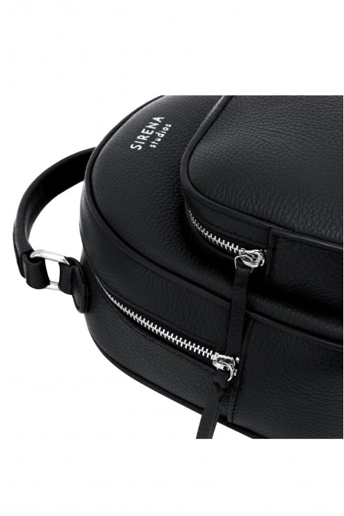 Woman Leather Backpack Lady Anne LUCIDARE Mini Black