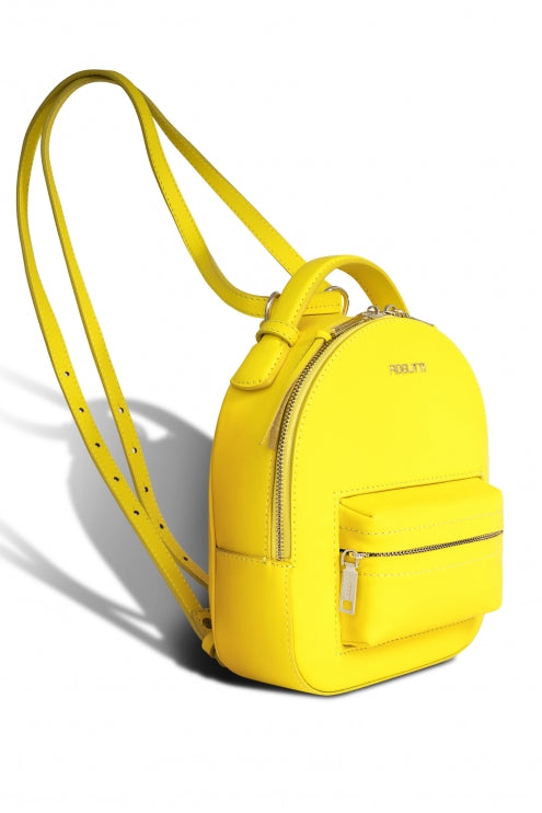Woman Leather Backpack Lady Anne Prime Yellow