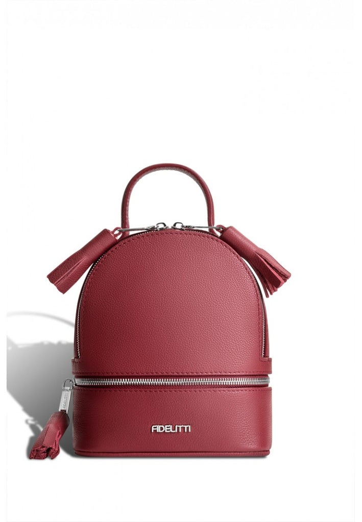 Woman Leather Backpack Lady Anne 'GO GO' Mini Burgundy