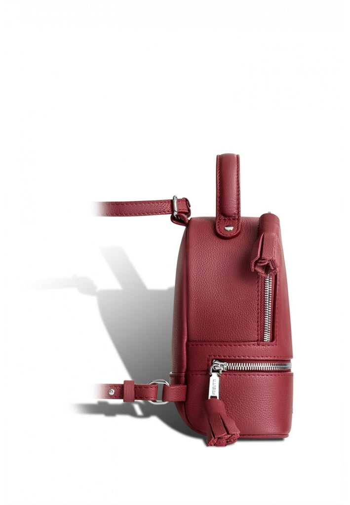 Woman Leather Backpack Lady Anne 'GO GO' Mini Burgundy