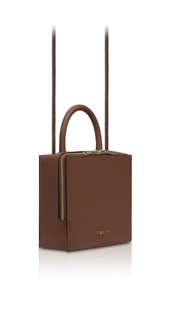 Woman Leather Cross Body Bag Lady Anne Cube Red