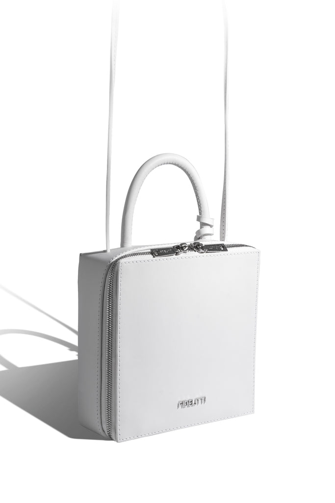 Woman Leather Cross Body Bag Lady Anne Cube Red