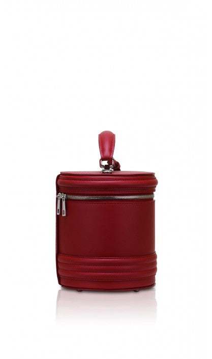 Woman Leather Crossbody Bag Lady Anne Barrel Dark Red
