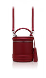 Woman Leather Crossbody Bag Lady Anne Barrel Dark Red