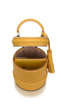 Woman Leather Cross Body Bag Lady Anne Barrel Yellow