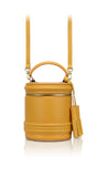 Woman Leather Cross Body Bag Lady Anne Barrel Yellow
