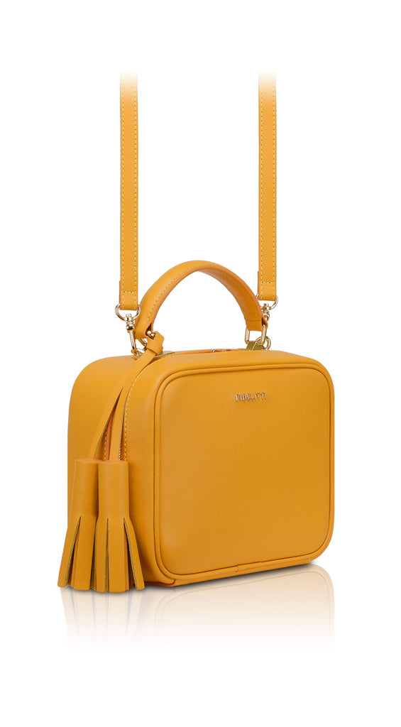 Woman Leather Cross Body Bag BonBon Dark Red