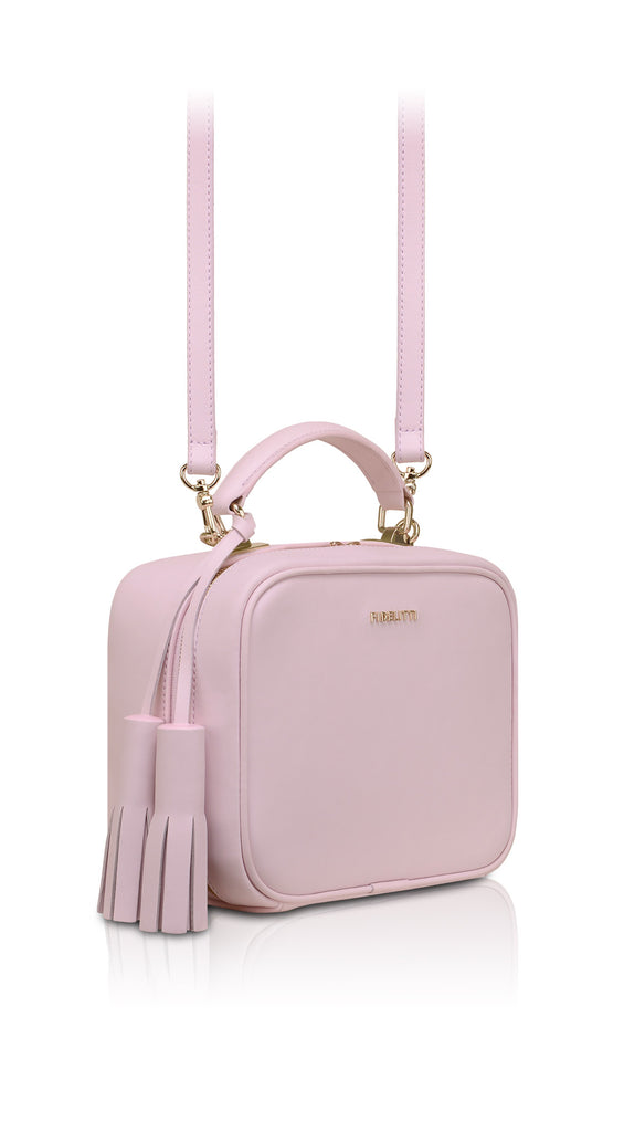 Woman Leather Cross Body Bag BonBon Dark Red