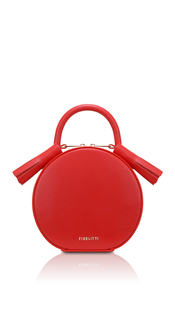Woman Leather Bag Lady Anne Tesoro Mini Crimson