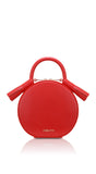 Woman Leather Bag Lady Anne Tesoro Mini Crimson