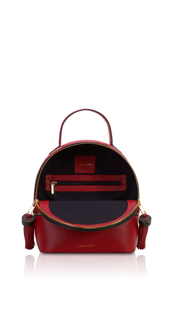 Woman Leather Backpack Lady Anne 'GO GO' Red