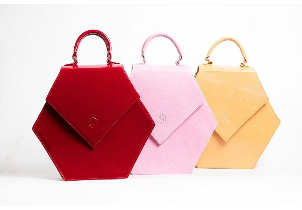 Woman Leather Handbag Lady Anne Diamond Darkred