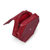 Woman Leather Handbag Lady Anne Diamond Darkred