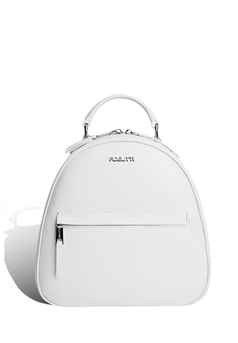 Woman Leather Backpack Lady Anne Vogue White