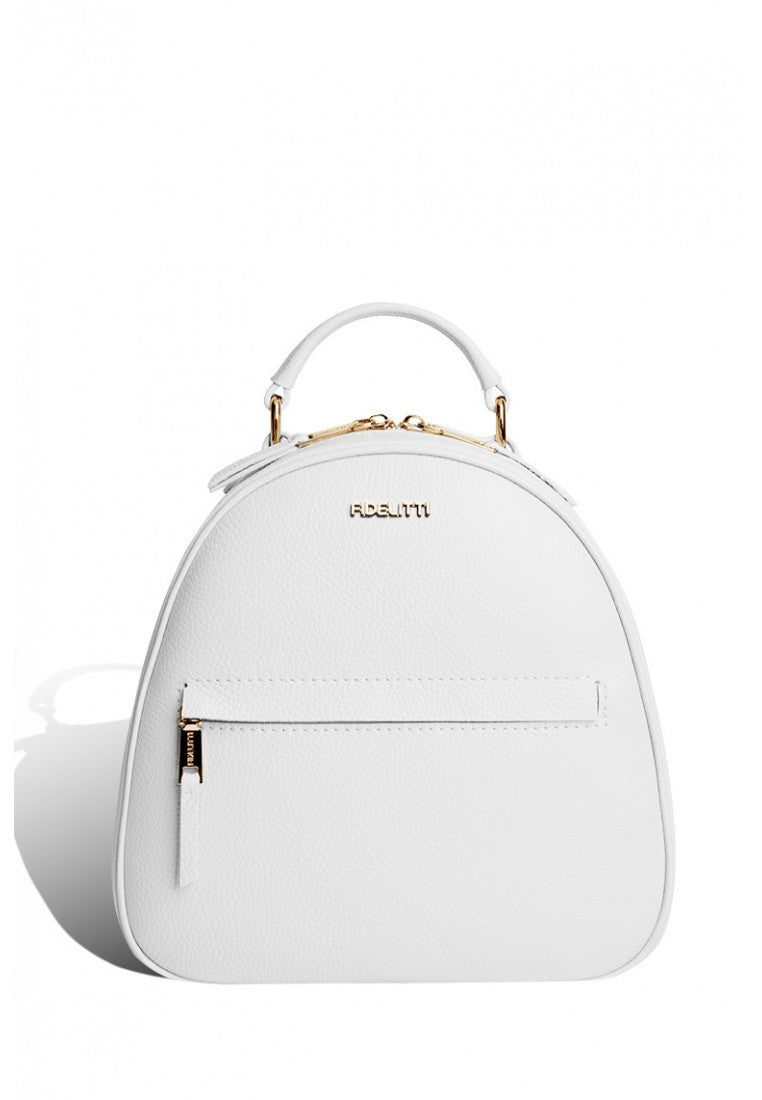 Woman Leather Backpack Lady Anne Vogue White