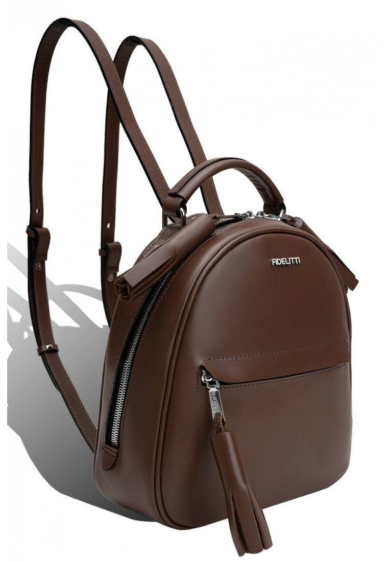 Woman Leather Backpack Lady Anne Vogue Brown